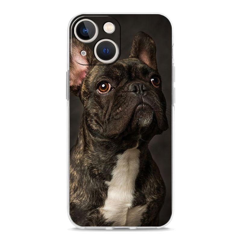 Phone Case For iPhone 17 Air Cases iPhone 16 15 12 13 14 Pro Max SE 7 8 Plus iPhone11 Clear Soft Cover French Bulldog Dog Pet