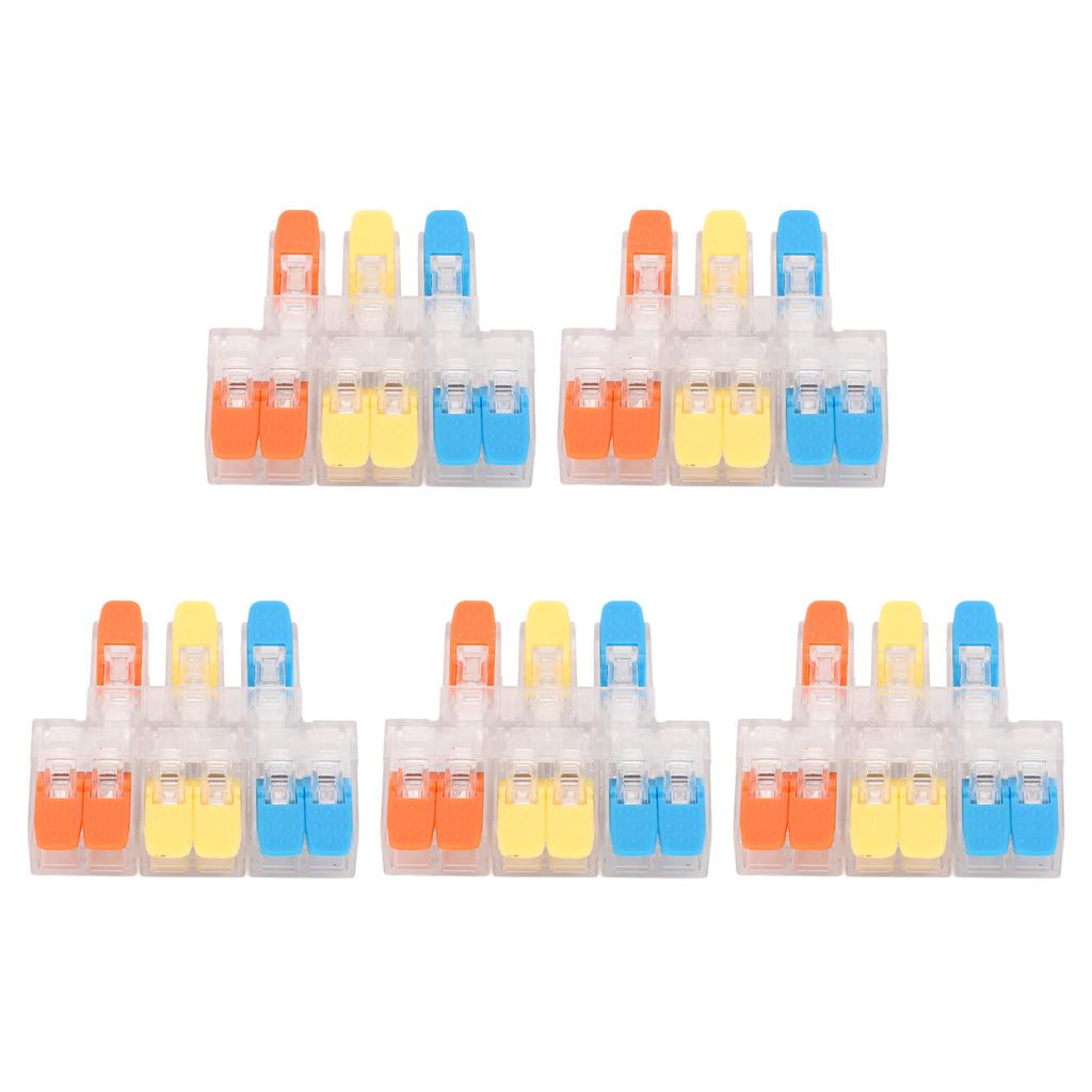 5 Pièces Connecteur de Fil Électrique 3 Entrées 6 Sorties 41A 450V Connecteur de Câble à Épissure Rapide pour 0.5?6mm2
