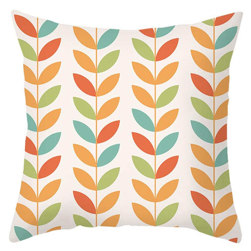 Geometric Floral Pattern Fresh Nordic Style Pillowcase Desk Lunch Break Sleeping Pillow Bedside Pillow Cushion