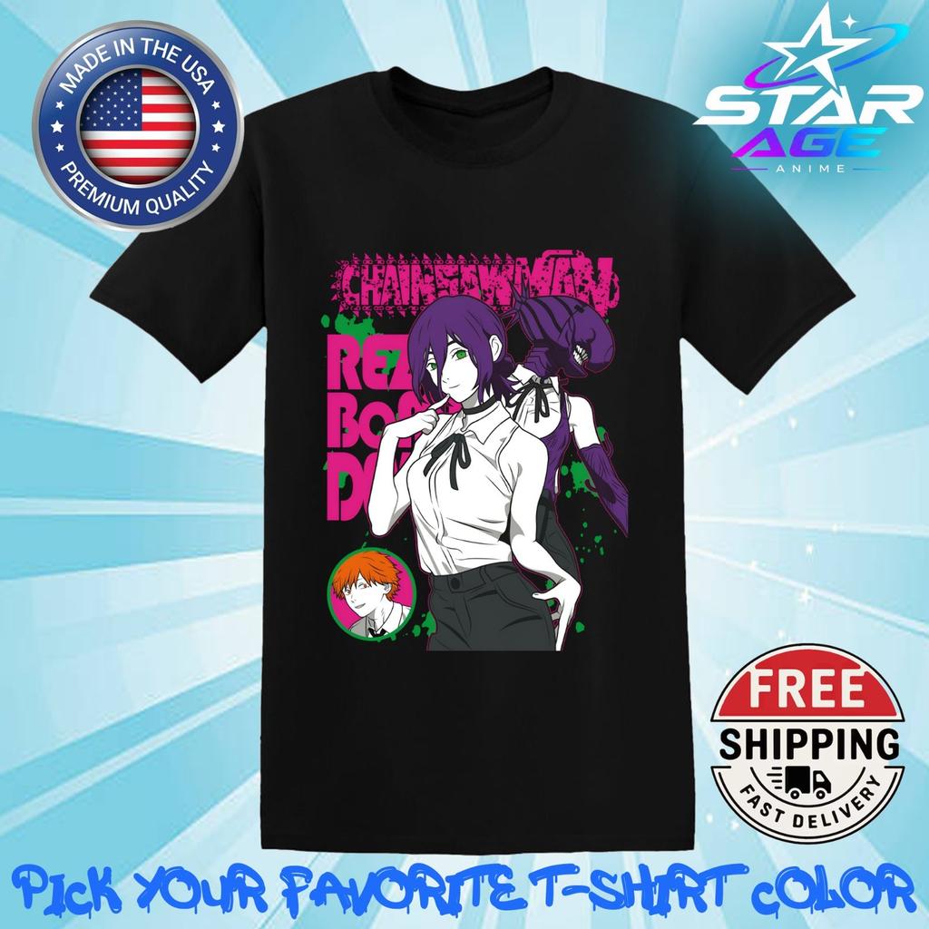 Tee Shirt T-Shirt Chainsaw Man Reze (The Bomb Arc) Premium St Unisex Anime Style