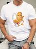 Tshirt With Funny Potato Chip Pattern For Unisex And WoUnisex Top Soft And Breathable Neutral Short Sleeved Casual Asian Size S5XL