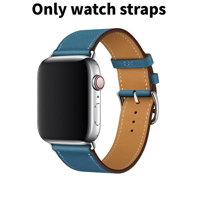 Apple Watch 8 Leather Strap For Single Loop Crosshatch Genuine Leather Band For 38mm And 42mm