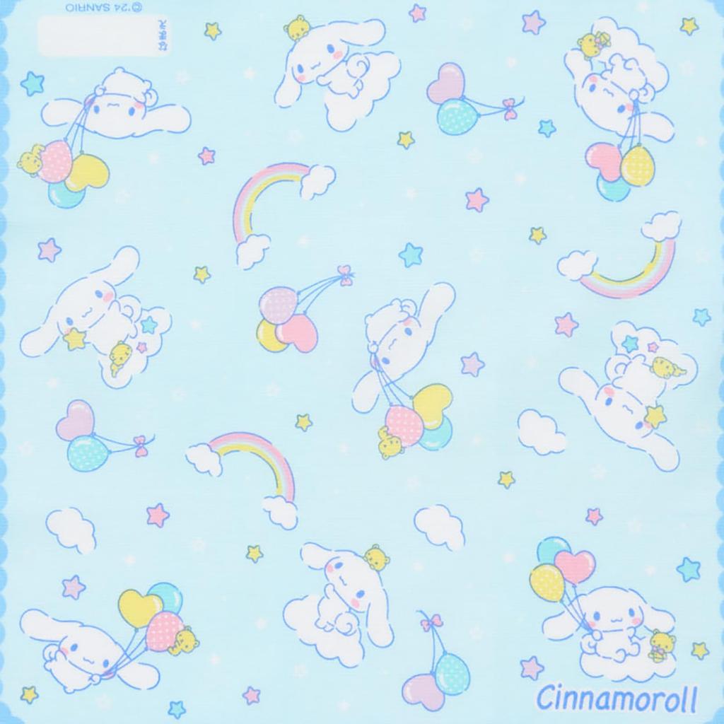 Sanrio Cinnamoroll Cotton Handkerchief with Name Space 144061