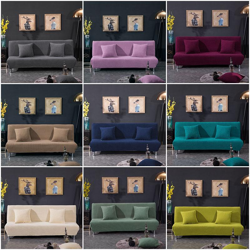 Slipcover Sofa Stretch Bed Cover Full Folding Armless Elastic Slipcover Futon