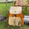 Leisure Outdoor Travel Men's and Women's Backpacks Large Capacity Simple Contrast Color Art College Style Student Backpacks
