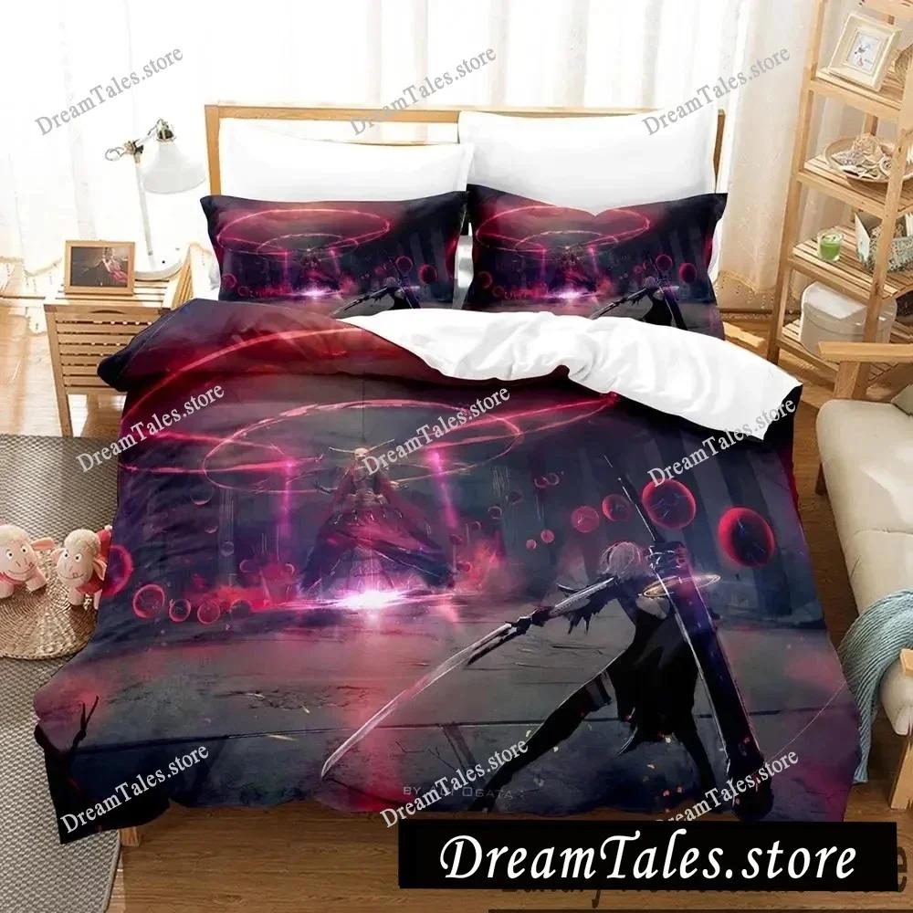 Home Textile Cartoons NieR Automata 2B Cover Duvet Cover Pillow Case Boy Girl Polyester Bedding Set King Queen Twin Size