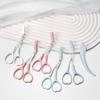 2Pcs Eyebrow Trimmer Scissor Razor Stainless Steel Precision Eyebrow Cutter Scissors with Comb Men Women Brow Hair Removal Grooming Tool