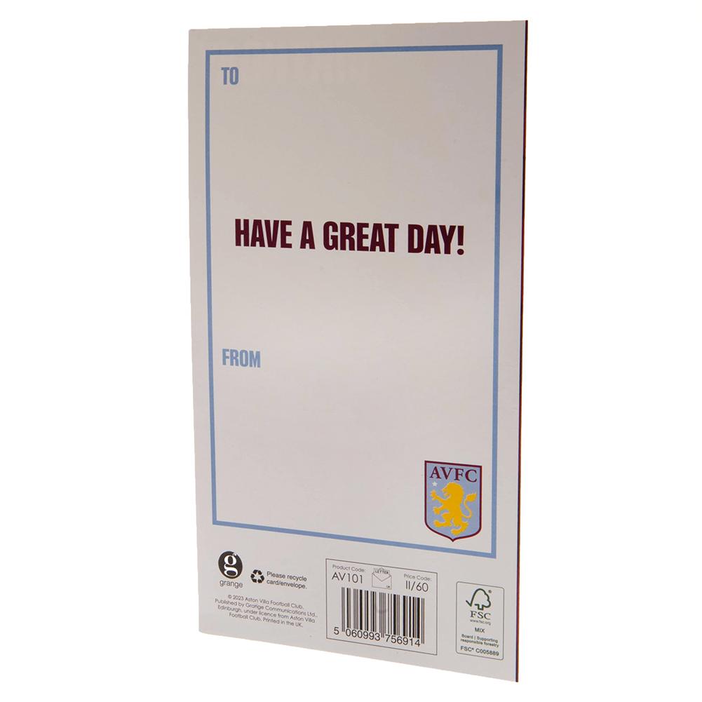 Aston Villa FC Crest Birthday Card