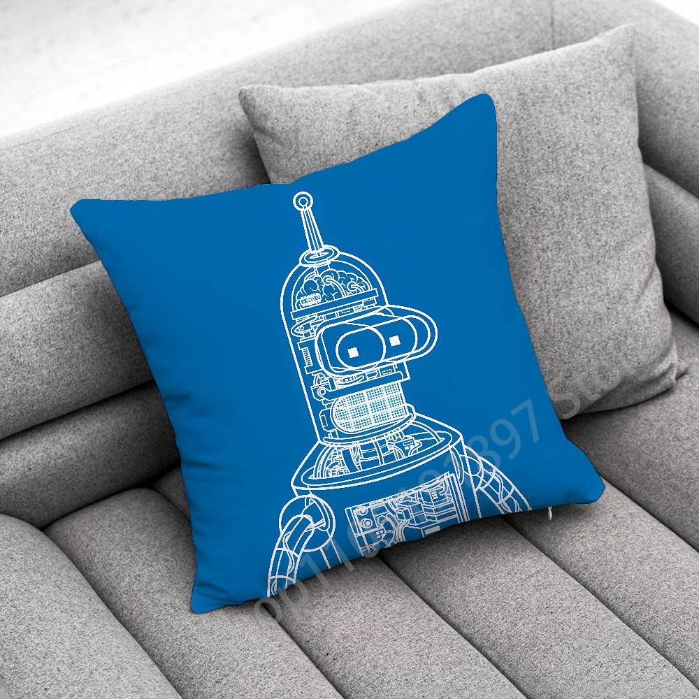 F-Futurama B-Bender Throw Pillow Case For 45*45cm 40cm 55cm 50cm 30cm Square Car Pillowcase Shell