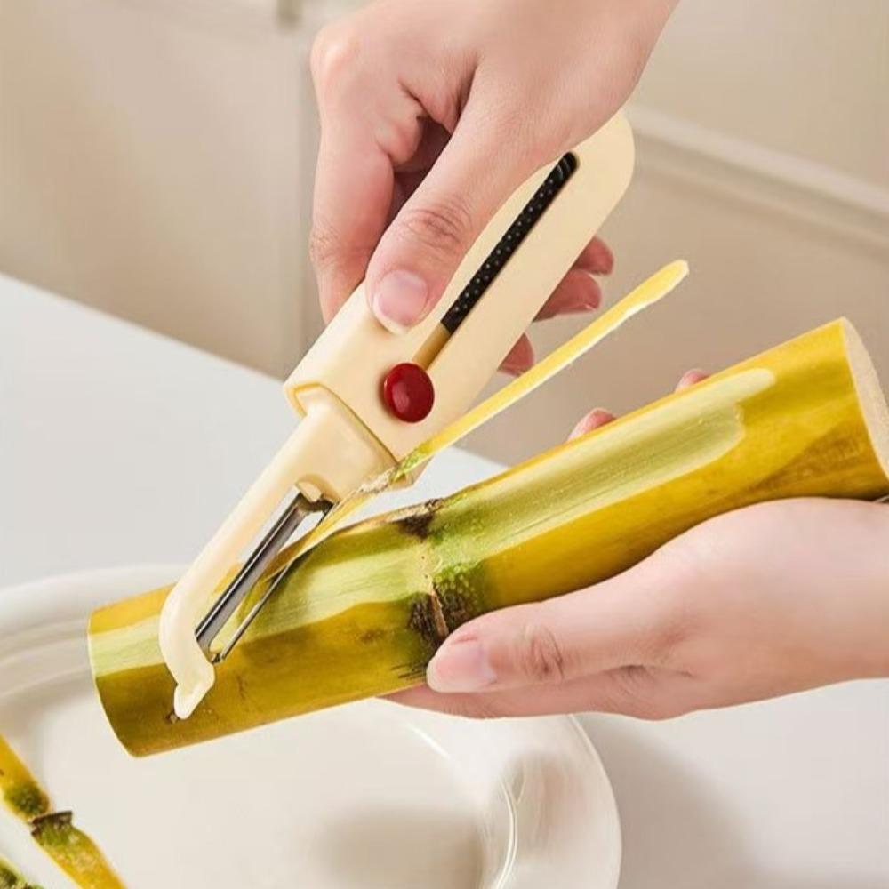 Press-Type Vegetable Peeler Ergonomic Grip Kitchen Peeler Multi-functional Fruit Peeler  Camping