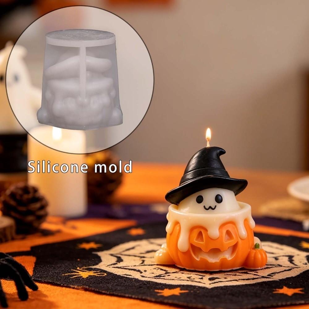 DIY Halloween Ornament Mold Silicone Easy Release Candle Wax Mold Multi-purpose Non-stick Epoxy Resin Plaster Mold Gift Making