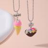 15 Stil Polymer Clay Anhänger Best Friends Halsketten Set BFF Fimo Regenbogen Lutscher Eiswaffeln Anhänger Perlen Kette Kinder Geschenk