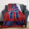 Name Custom Buffalo Bills Logo Print Flannel Blanket High Quality Warm Comfortable Cover for All Seasons Perfect for Gifts Home Decor