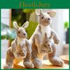 Peluche Canguro Mamma e Bambino Beige Simulato Giocattolo per Bambini Regalo e Confort