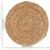 6-Piece Hand-Woven Rattan Placemats - Round Woven Table Mats, Suitable for Dining Rooms and Living Rooms, Heat-resistant