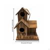 Wooden Birdhouse Rustic Hanging Outdoor Bird House for Gardeners, Garden, Backyard,