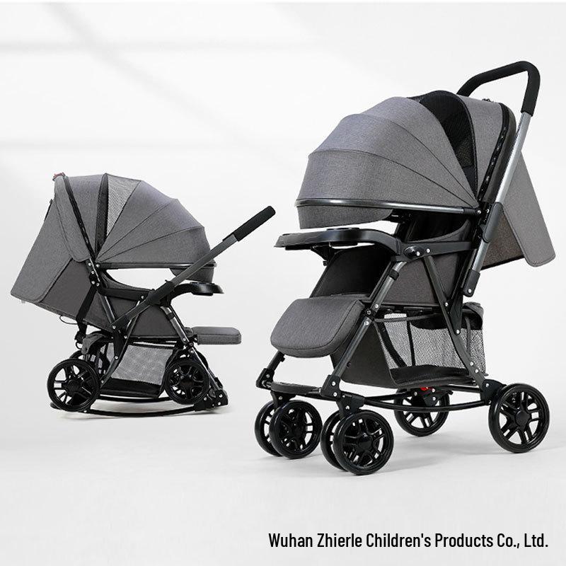 Ultra-light Foldable Four-wheel Baby Stroller for Newborns - Portable Pocket Design