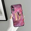 Funda Phone Cover Case for Apple iPhone 17 Pro Max Air 11 XR XS MAX 12 14 13 15 Pro 7 8 16 Flower Name Letter C D