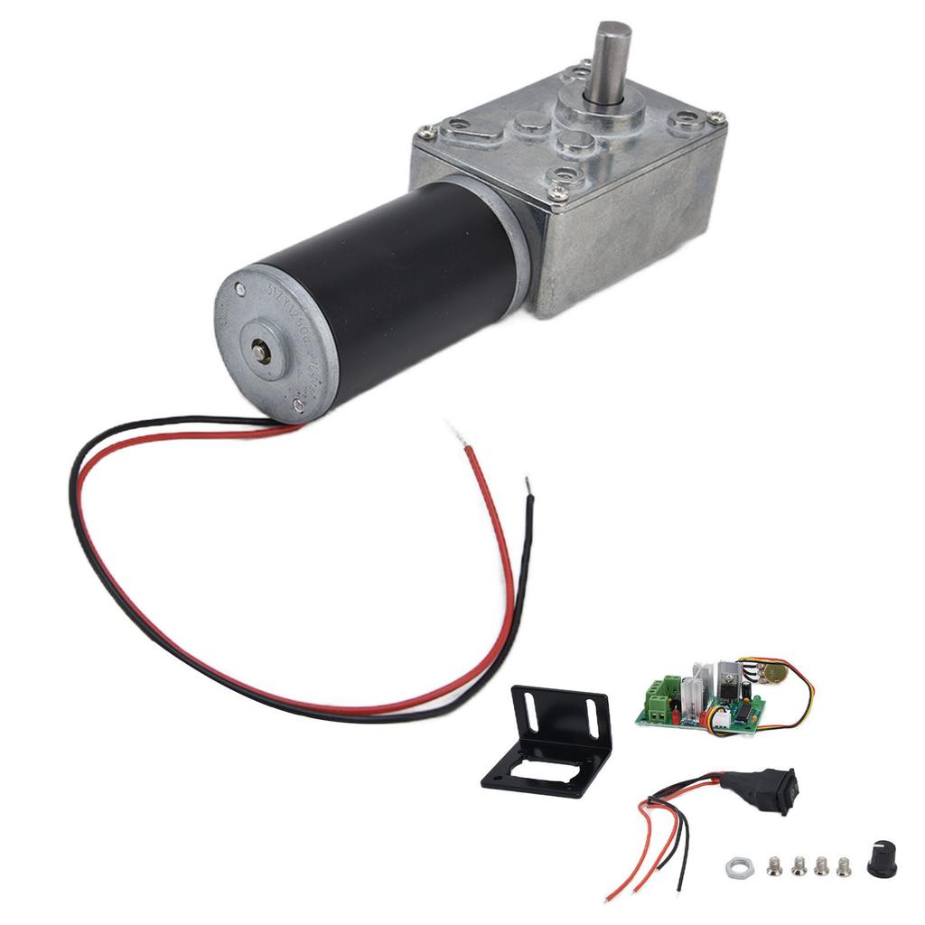 DC12V Geared Motor Turbo Worm Speed Reduction Machinery Accessories with 8mm Shaft