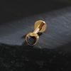 Right Grand ASTM F136 Titanium Heart Shaped CZ Flat Back Labret Stud 16G Garnet Cartilage Helix Ear Piercing Halloween Jewelry