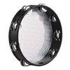 8 Inch Wooden Radiant Tambourine Handbell Hand Drum with Double Row Jingles Reflective Drum Head Musical Percussion