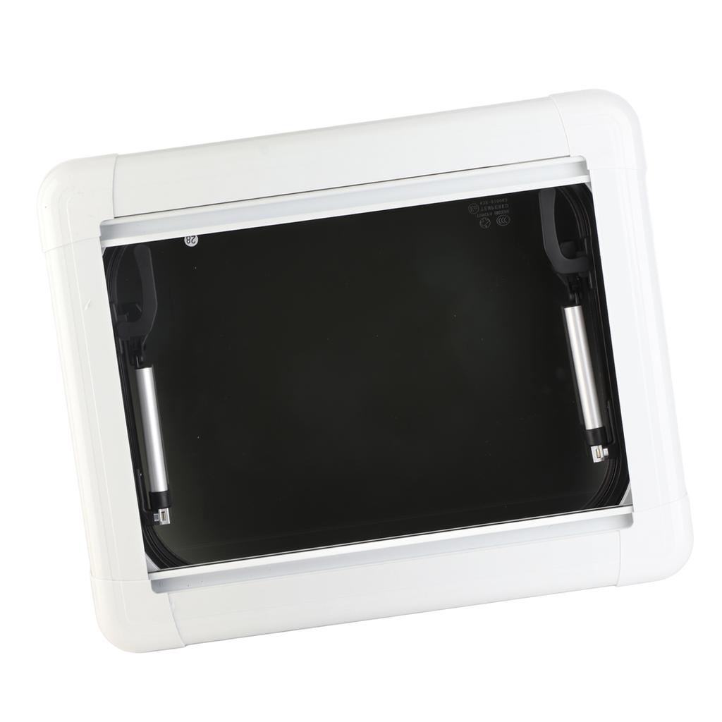 20 X 16in Push Out Rv Window UV Protection Tempered Glass RV Exit Window with Screen and Sunshade Blind for Trailer