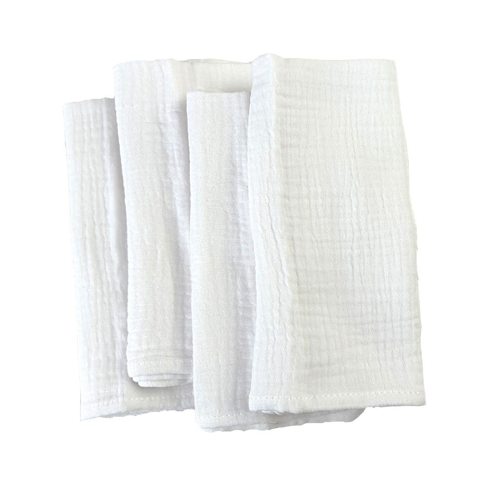 40x40cm Cotton Gauze Cloth Napkins Set of 4 Soft Handmade Double Layer Reusable Dinner Napkin Square for Wedding Party Dinners