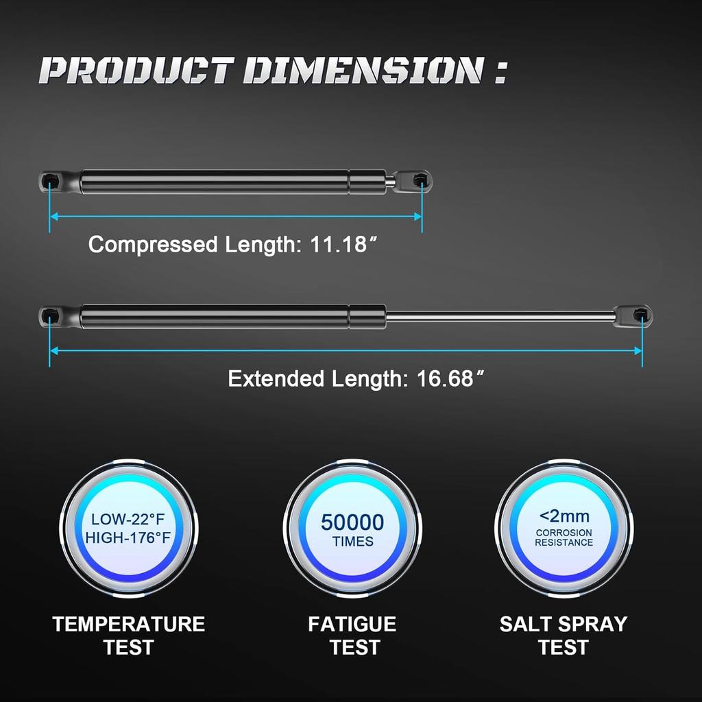 HHCSOP Front Hood Lift Supports Shock Strut for Honda Accord Crosstour 2010 2011, Gas Spring for Honda Crosstour 2012 2013 2014 2015, OEM# 6769
