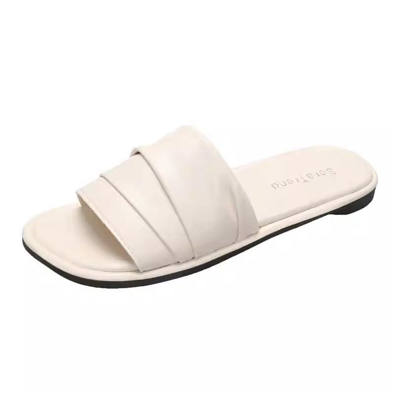 Star models are beautiful, flat-bottomed cool slippers, women's summer outer wear, new models with skirts, beach vacation