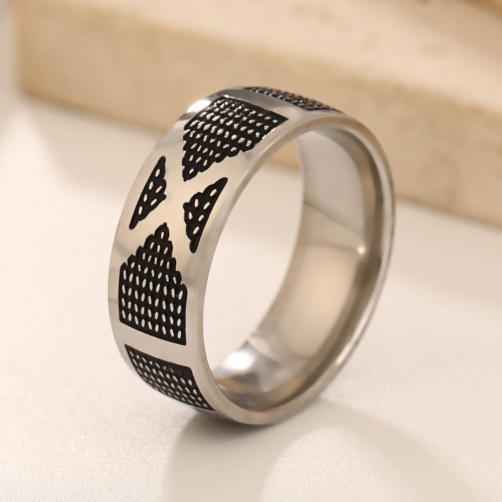 Stainless Steel Black Rings Simple Stainless Steel Ring for Men Women High Quality Anti Stress Jewelry