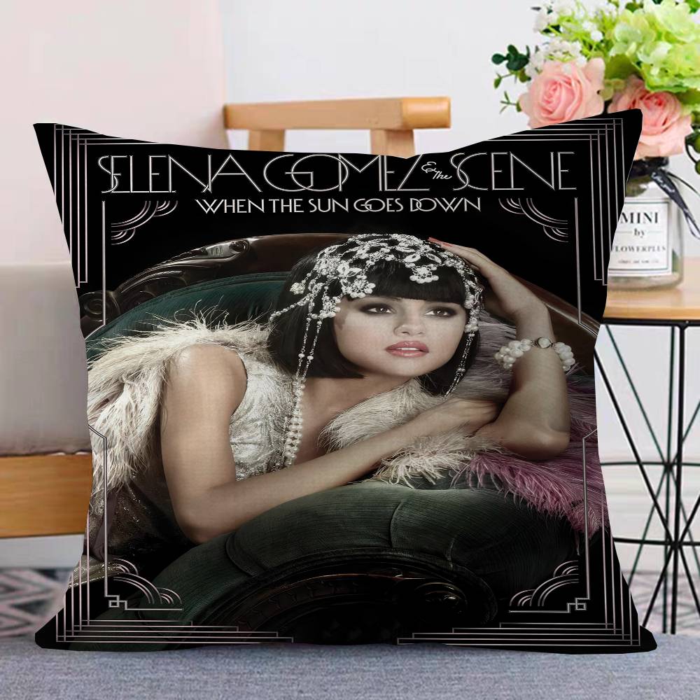 Singer Selena Gomez Actress Personalized Pillow Cover Kids Bedroom Wild Party Decor Pillowcase Kid Birthday Shower Gift