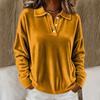 Women's Winter Long Sleeve Collared Sweatshirt Casual Versatile Pullover