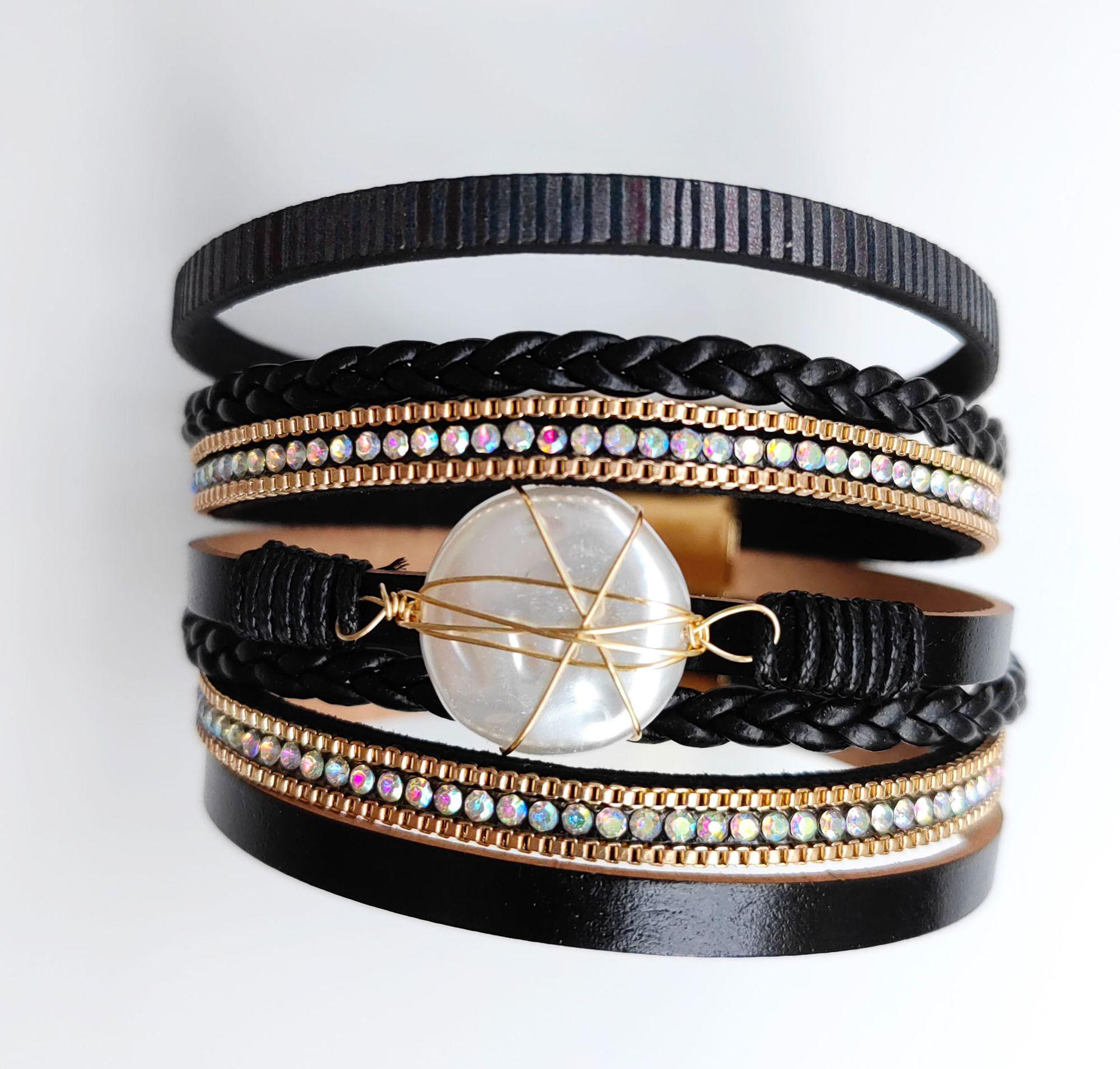 Bohemian Multi-layer Shell  Baroque Pearl Bracelet for Women