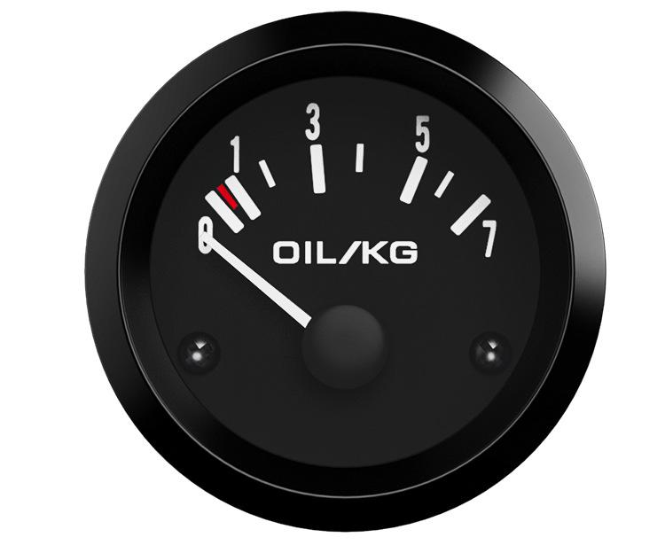 52MM Car Gauge: Voltage, Water Temp, Oil Temp, Oil Pressure, Oil Level, Current, Oil Float, 12V.