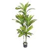 Faux Dracaena Fragrans Tree ABS PU Artificial Dracaena Fragrans Fake Floor Potted Plant for Home Office Living Room