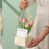 2026 Portable Flower Box Transparent Plastic Flower Arrangement Empty Container Rose Gift Box for Home Garden