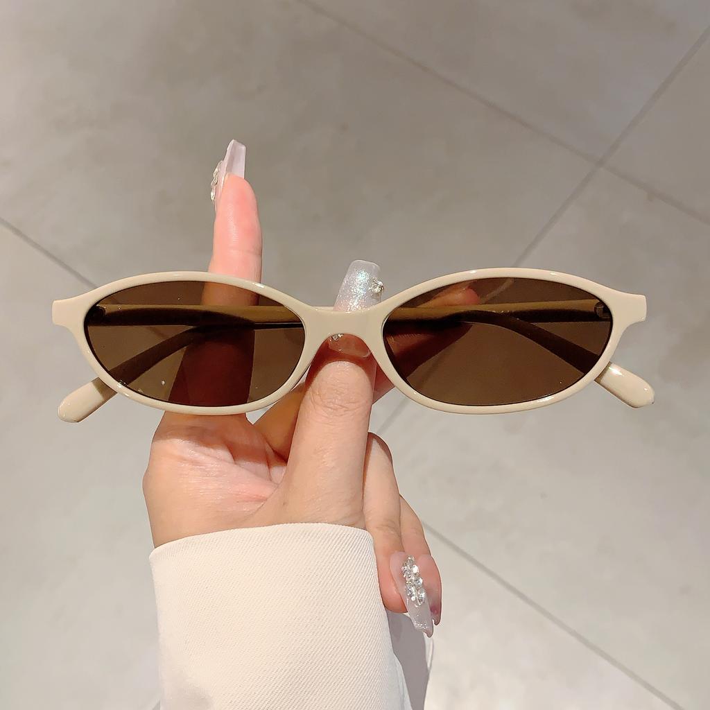 Vintage Oval Sunglasses Women New Chic Candy Color Gradient Shades Trendy Fashion Brand Design Outdoor Sun Glasses