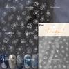Silver White Snowflake Rhinestone Star Love Lace Winter Chic Snow Shiny Chic Delicate 5D Nail Art Stickers Manicure Decals