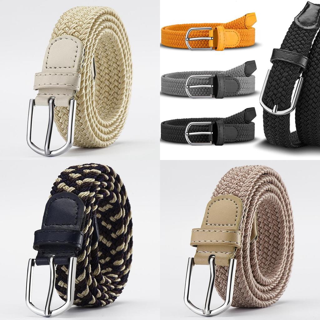 Versatile Unisex Woven Elastic Belt Fashionable Canvas Belt For Everyday Wear And Casual Use