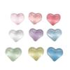 9pcs Colorful Heart-shaped Resin Refrigerator Magnets Kitchen and Office Whiteboard Message Home Decoration