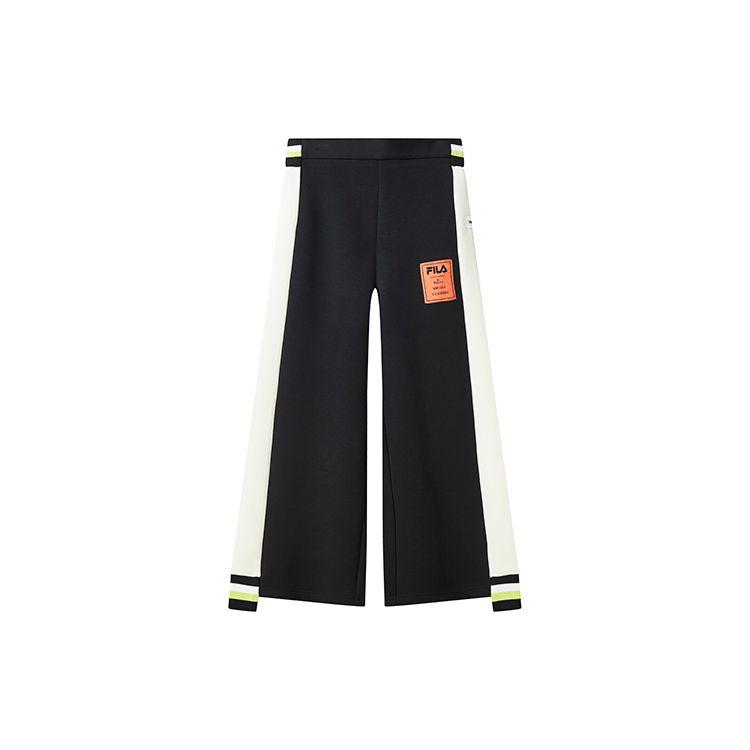 FILA X Mihara Yasuhiro Collaboration Casual Sports Knitted Wide-Leg Trousers Women bottoms Black F71W118605F-BK