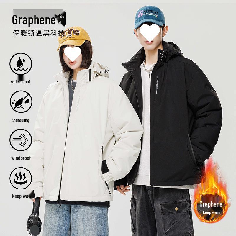 Graphene Waterproof Ski Jacket - Men's Winter Cotton Coat, Trendy Autumn Style for Couples