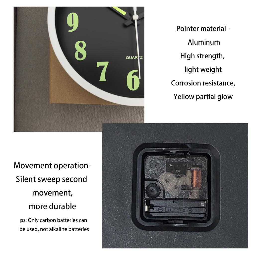 High-Quality 1Pc High-Quality 8 Inch High-Quality Minimalist Glow-In-The-Dark High-Quality Wall High-Quality Clock, High-Quality Luminous