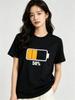 Battery Half 50 Remaining Battery Dead Tshirt Battery Low TShirt Custom Printed Graphic Hoodie Unisex Unisexs Funny Tops