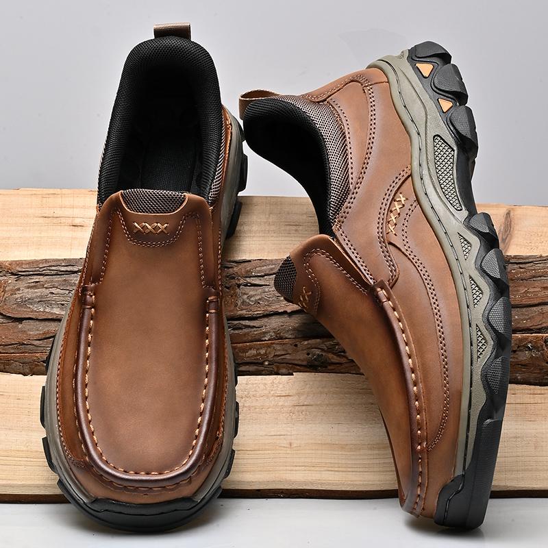 Genuine Leather Loafers Classic Soft Mens Casual Shoes Brand Male Slip-on Footwear Leisure Walk Driving Shoes Moccasins