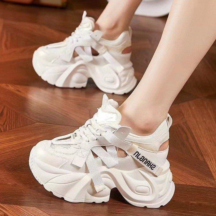 

Inner heightening dad shoes women s 2025 new summer hollow hole shoes platform women s shoes fashionable versatile casual sandals 39
