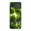 Phone Case For Samsung Galaxy Z Flip 3 4 5 6 7 Hard Folding PC Z Flip3 Flip4 Cover Beautiful Nature Forest Tree