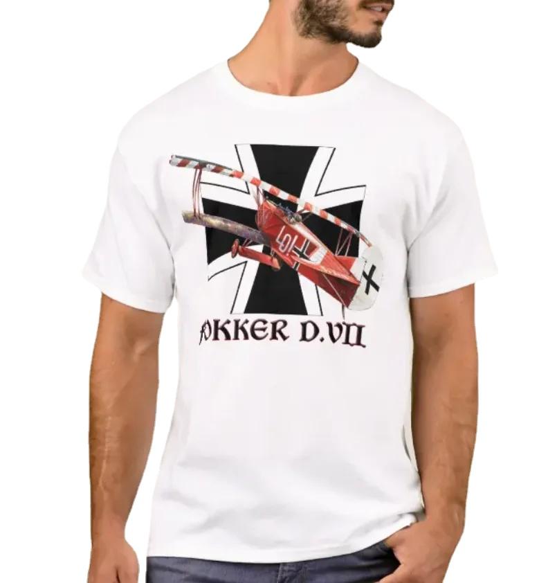 German Fokker DVII Aircraft Flown By Ernst Udet World War I TShirt Summer Cotton Short Sleeve ONeck Mens T Shirt New S3XL