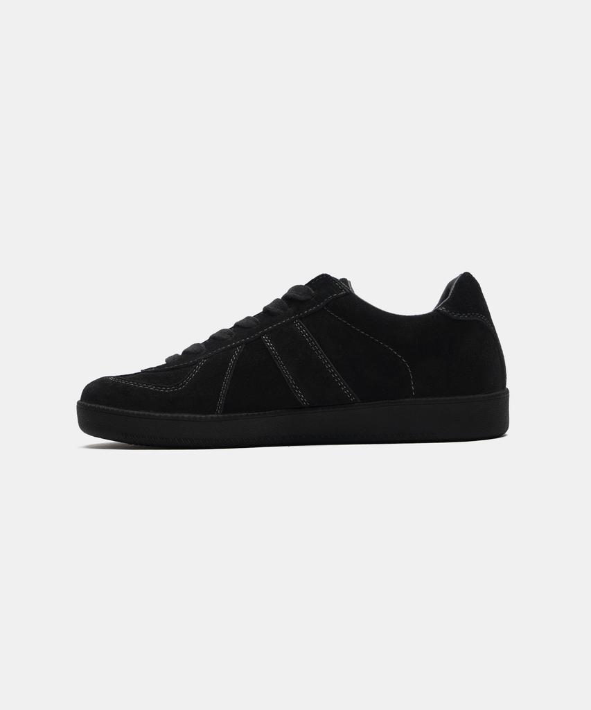 6Ft 5In Hi Suede German Army Sneakers Height-Increasing Version - Matte Black