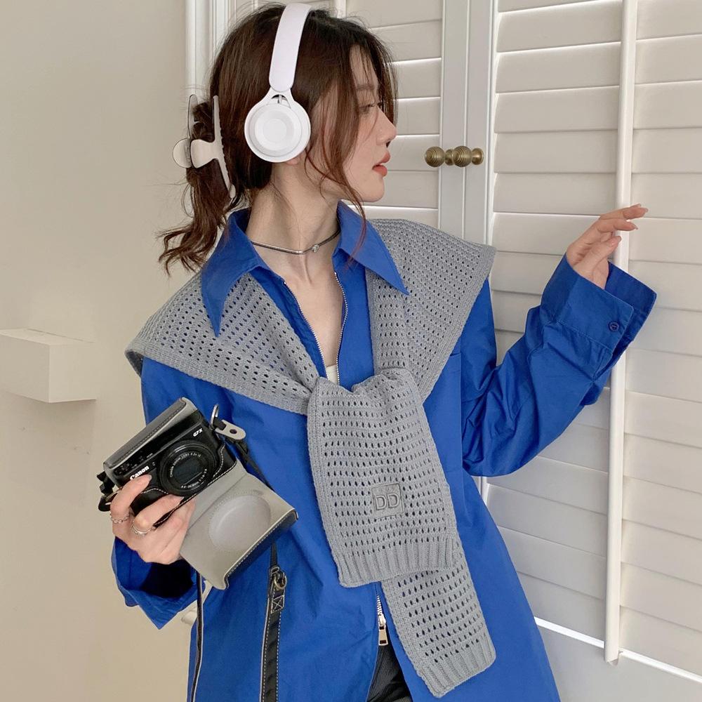 New Shoulder Scarf Shawl Women'S Fake Collar Shoulder Protection Scarf Air-Conditioned Room Camisole Decoration Paired With Neck Protection Knot